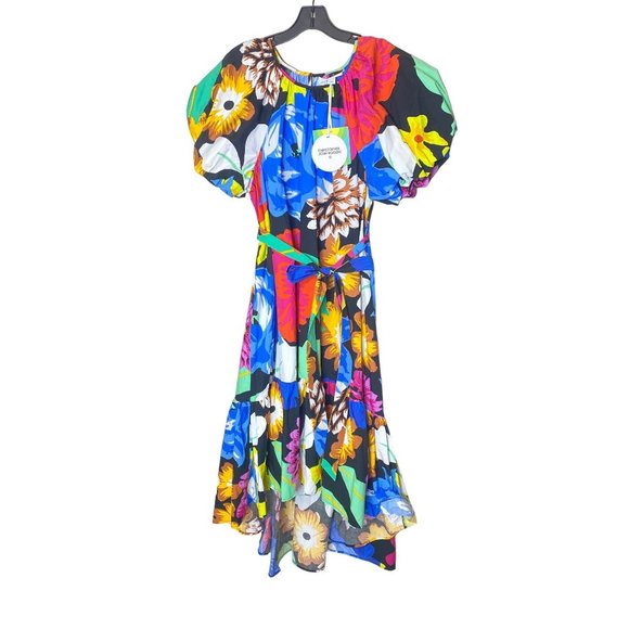 NWT Christopher John Rogers x Target Floral Puff Sleeve Dress High Low Large - Picture 2 of 15